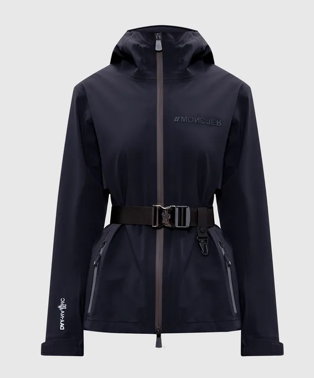Moncler Grenoble Giacca a vento Shell nera con logo J20981A00002597FA