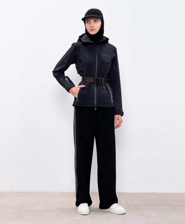 Moncler Grenoble Giacca a vento Shell nera con logo J20981A00002597FA