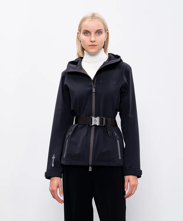 Moncler Grenoble Giacca a vento Shell nera con logo J20981A00002597FA