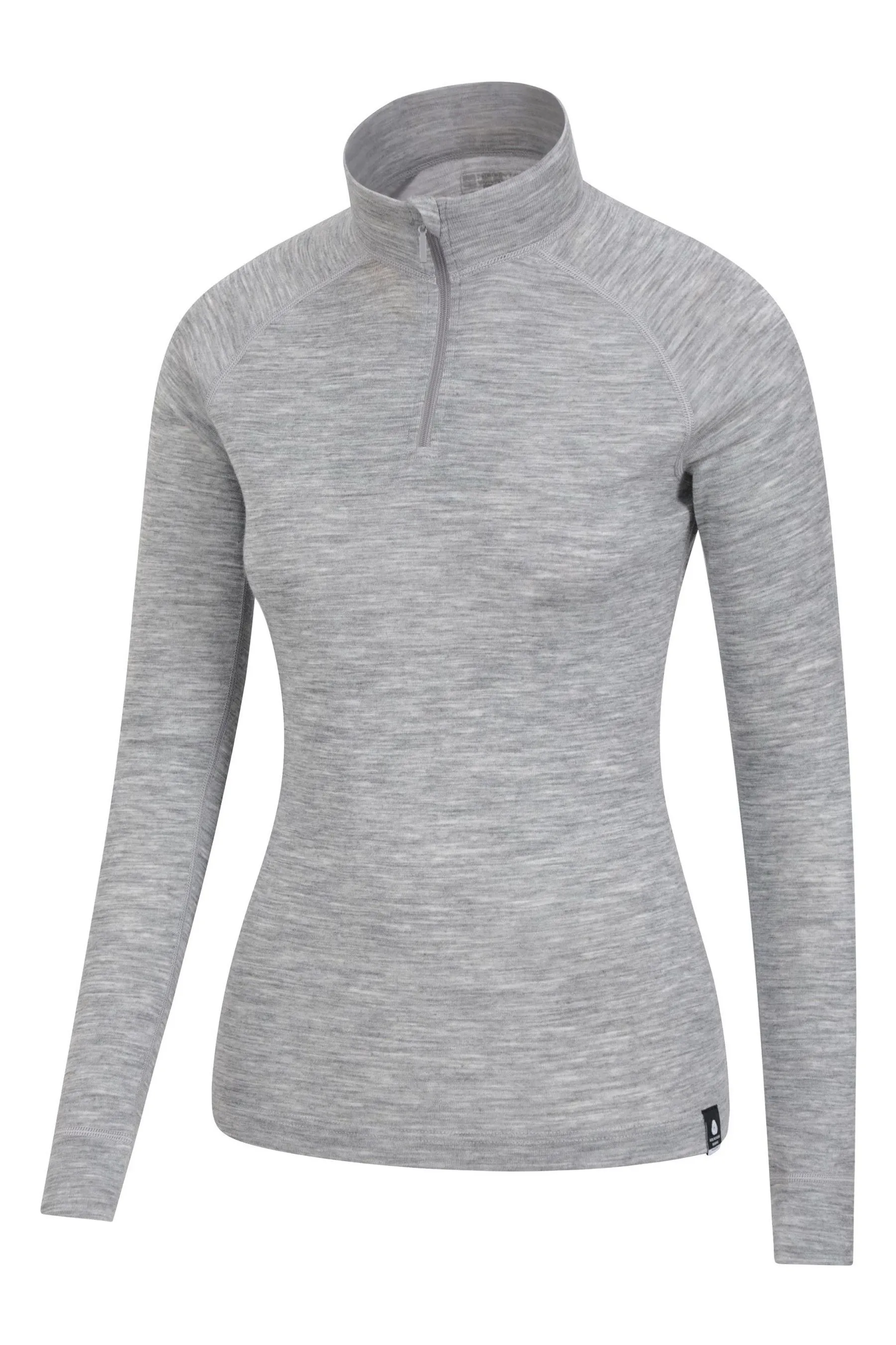 Mountain Warehouse Donna - Top termico Con zip in lana merino