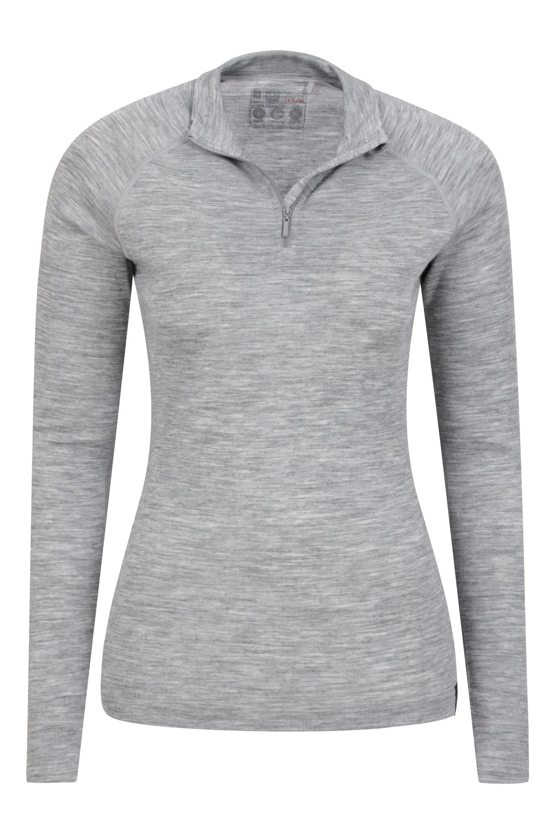 Mountain Warehouse Donna - Top termico Con zip in lana merino