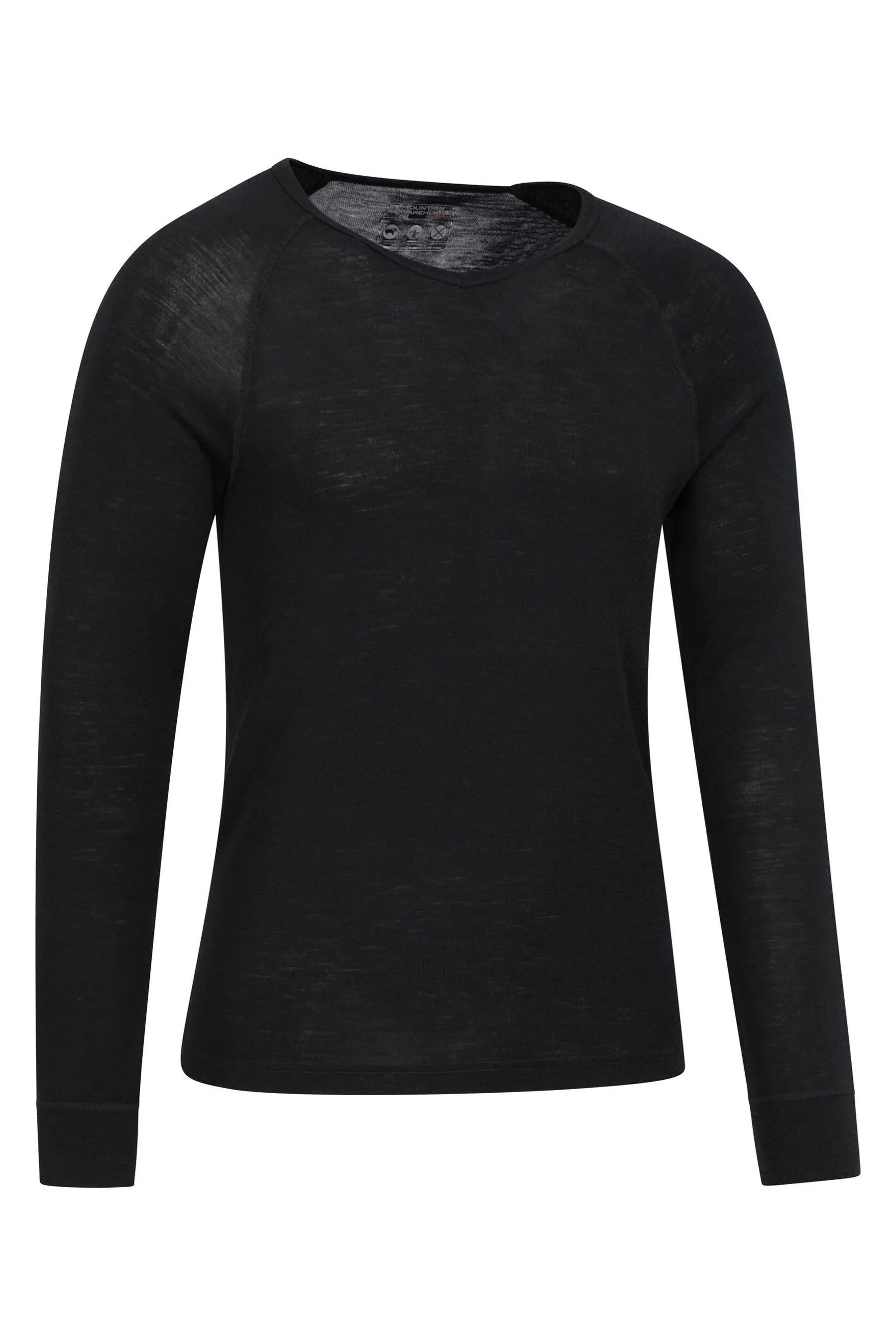 Mountain Warehouse Uomo - Top termico in lana merino con scollo a V