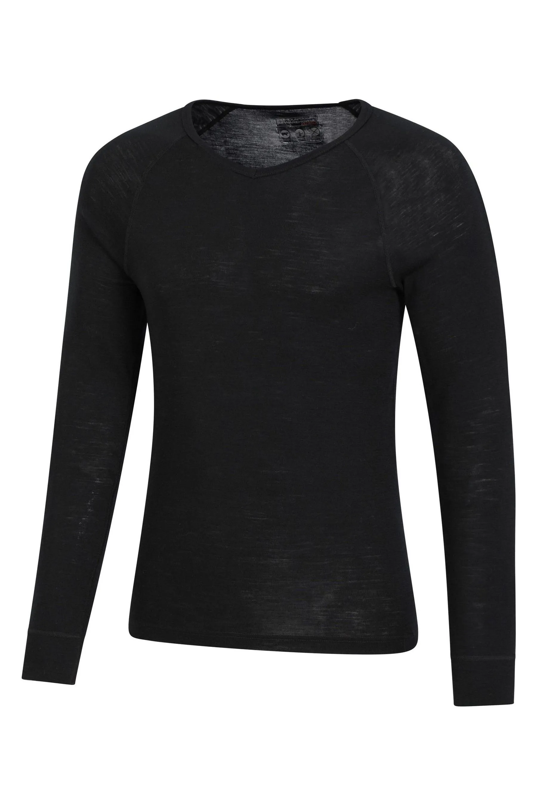 Mountain Warehouse Uomo - Top termico in lana merino con scollo a V