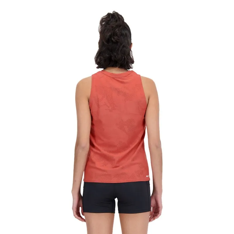 New Balance Canotta Running Q Speed Jacquard Rosso Donna