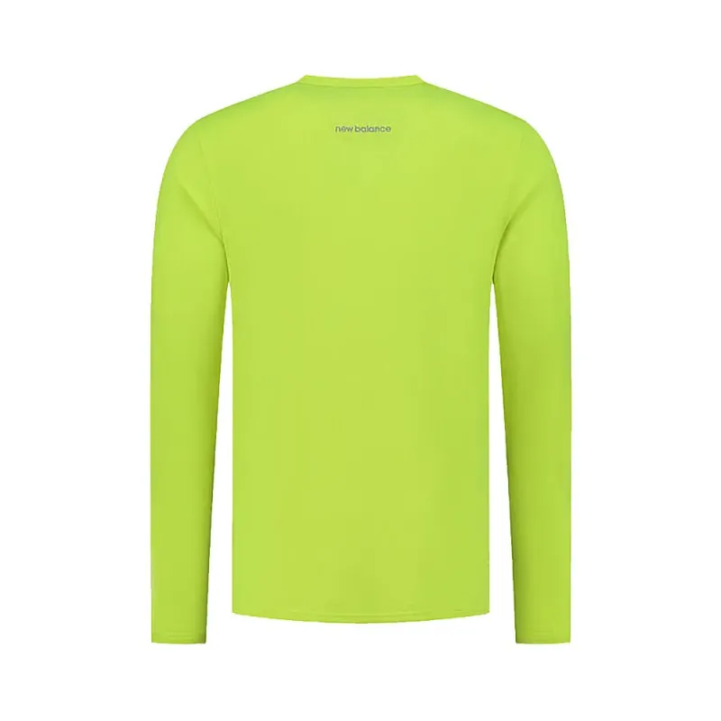 New Balance Maglia Running Manica Lunga Giallo Uomo