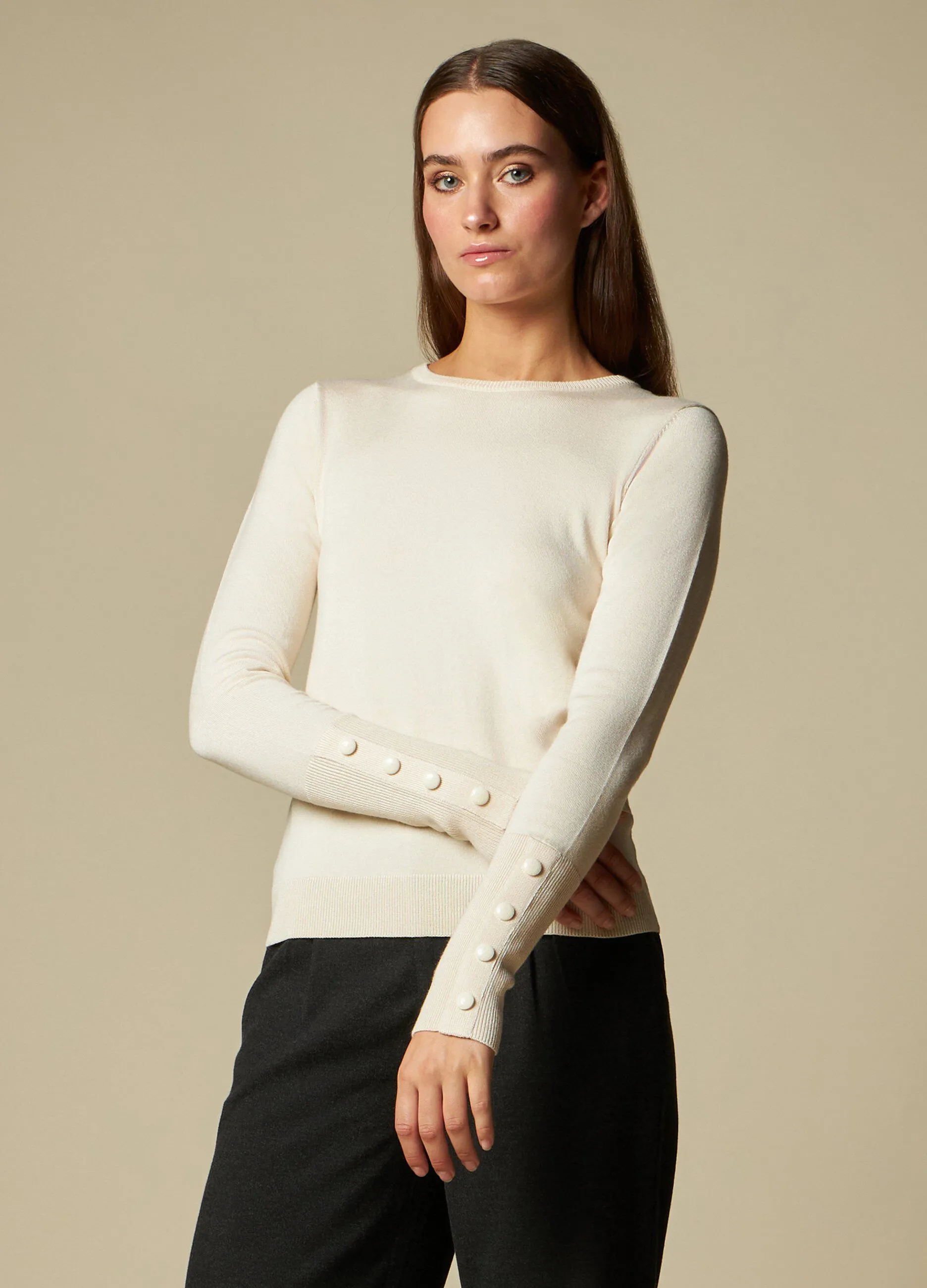 NICE & CHIC  Pullover con finto polsino donna