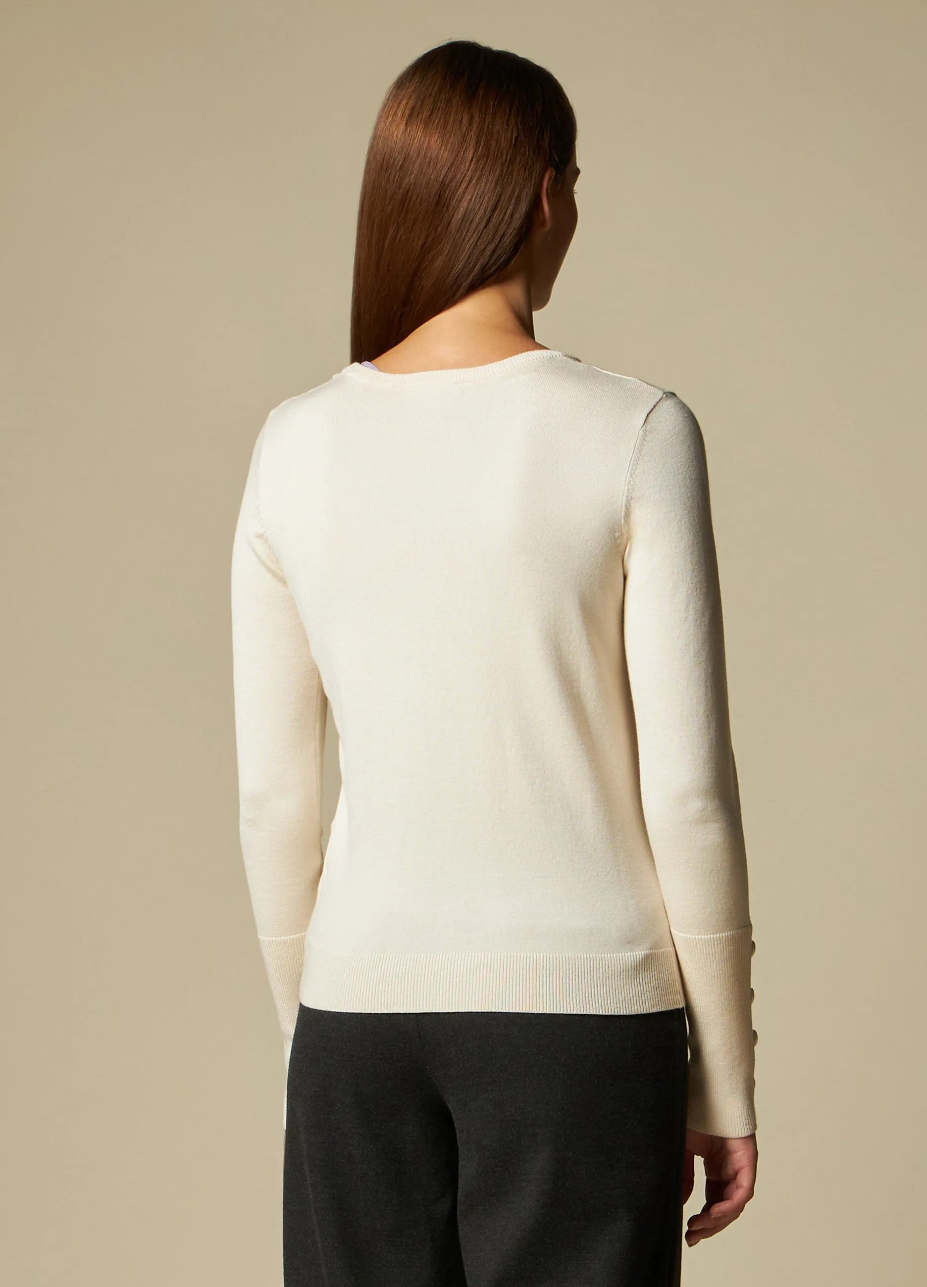 NICE & CHIC  Pullover con finto polsino donna
