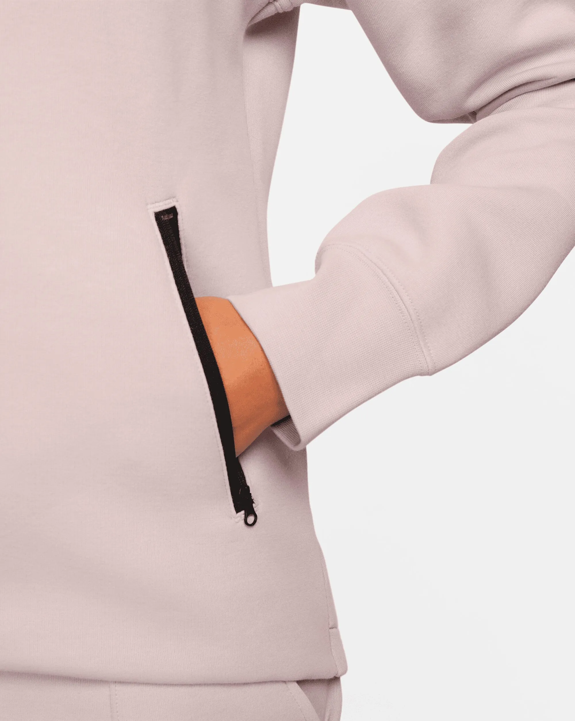 Nike Tech Fleece Windrunner Felpa Con Cappuccio Full Zip Rosa Donna