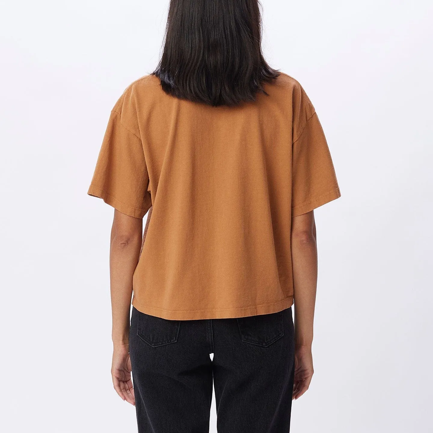 OBEY BUBBLE CUSTOM CROP TEE - BROWN SUGAR