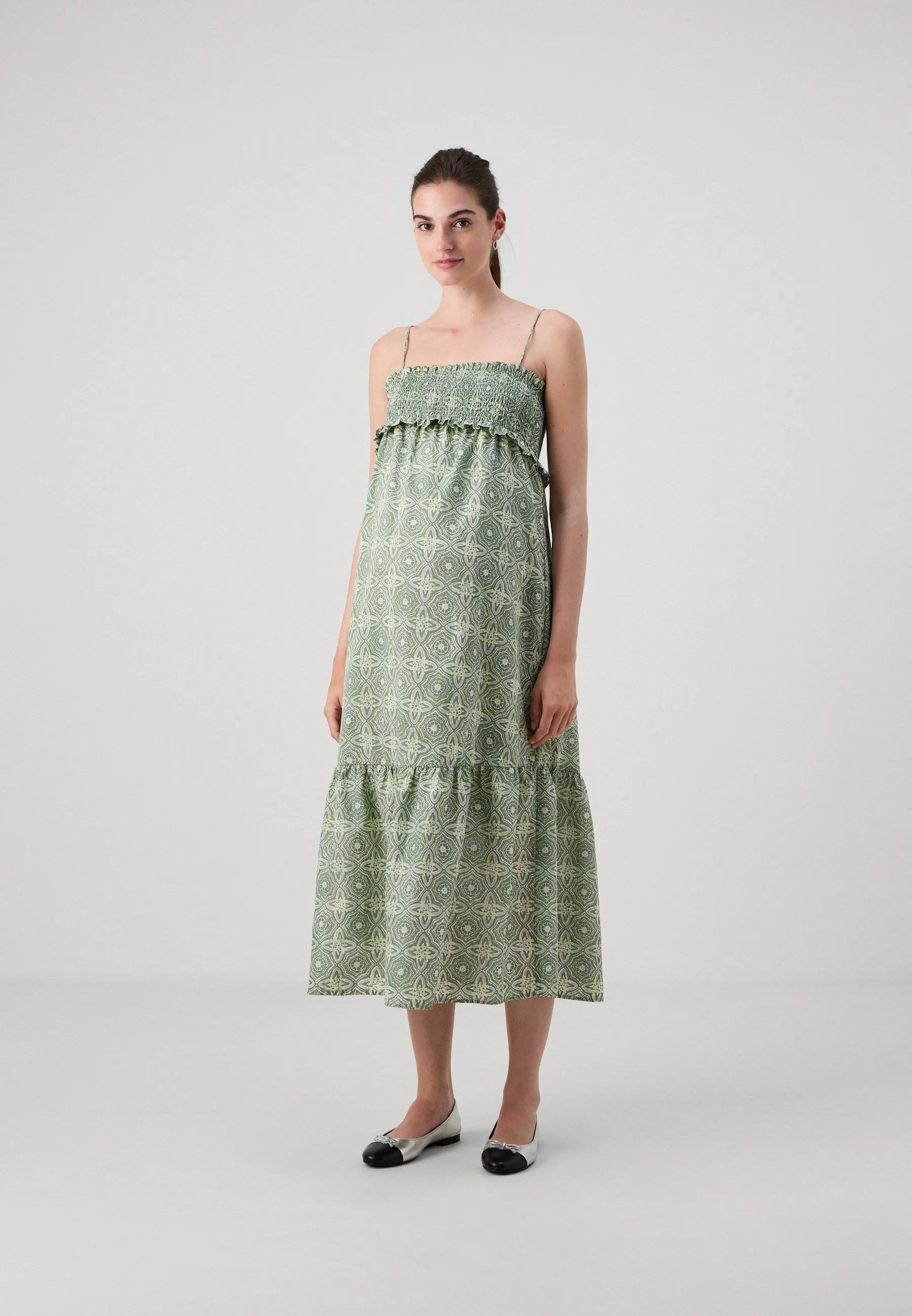 OLMMILEY STRAP SMOCK MIDI DRESS - Vestito estivo