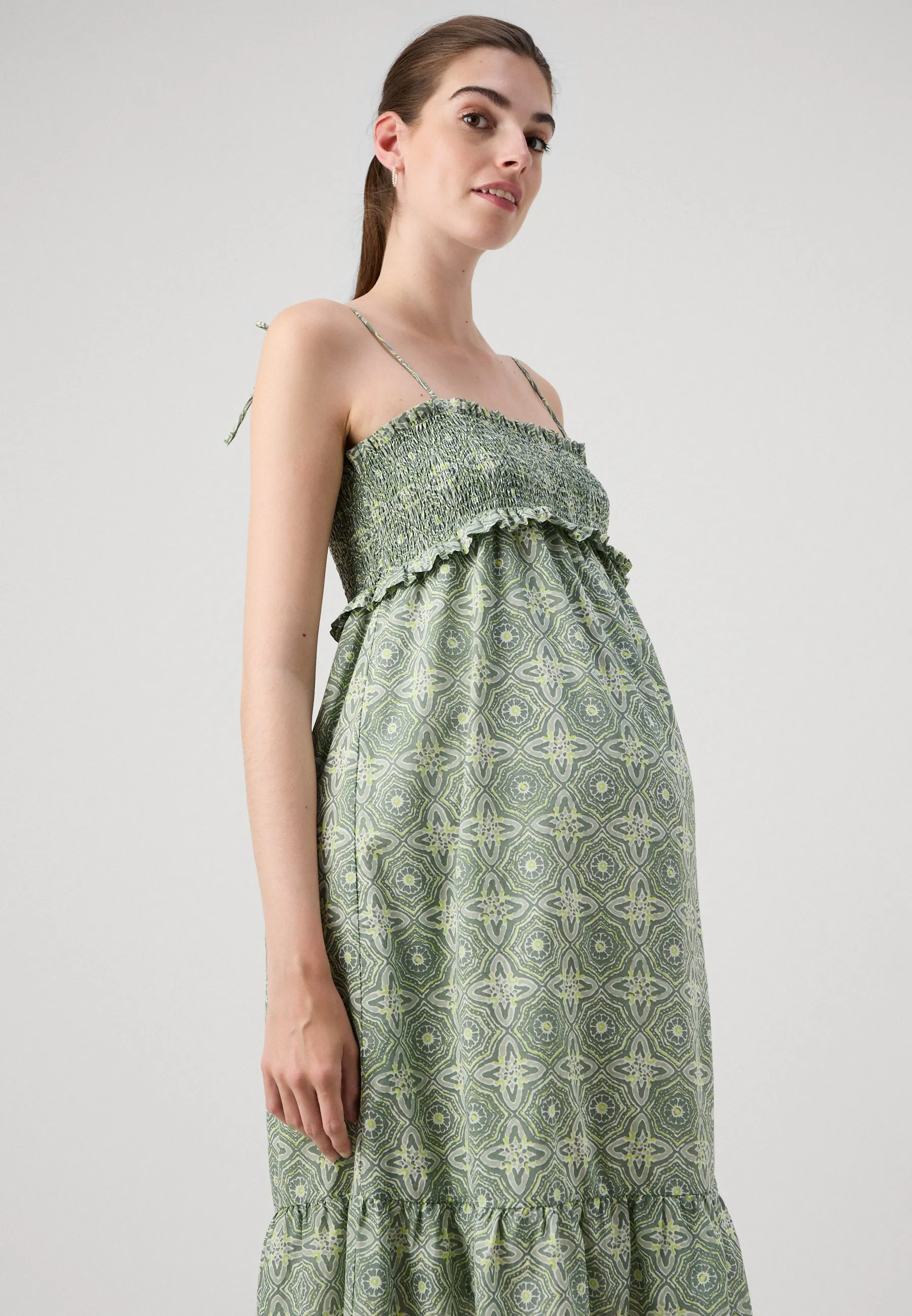 OLMMILEY STRAP SMOCK MIDI DRESS - Vestito estivo