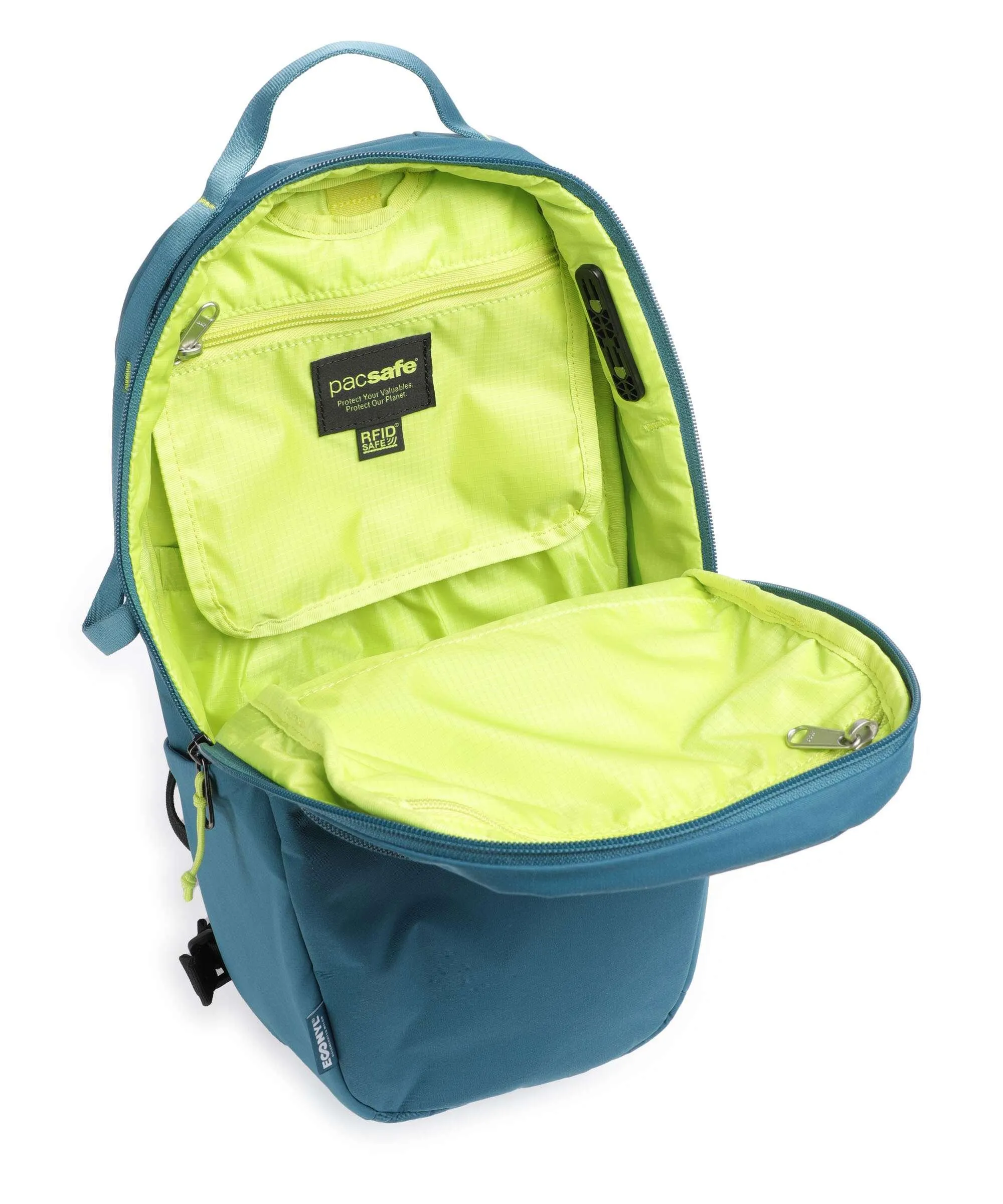  Pacsafe Eco 12L Borsa sling econyl nylon petrol  