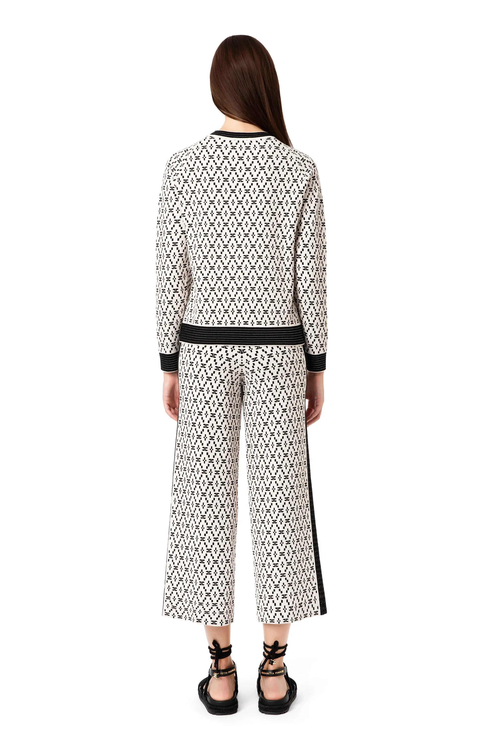 Pantalone a palazzo disegno losanga