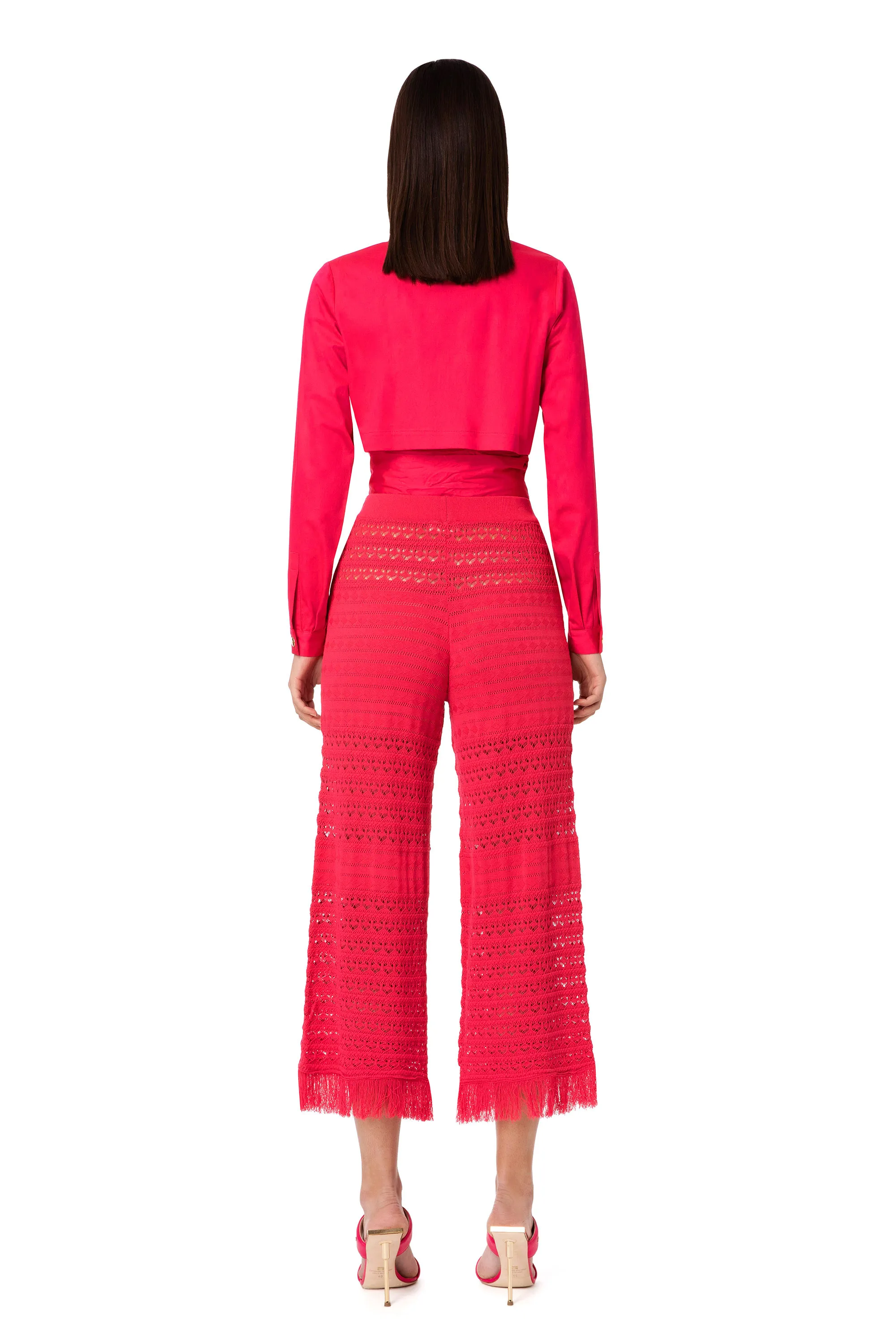 Pantalone palazzo in punto pizzo