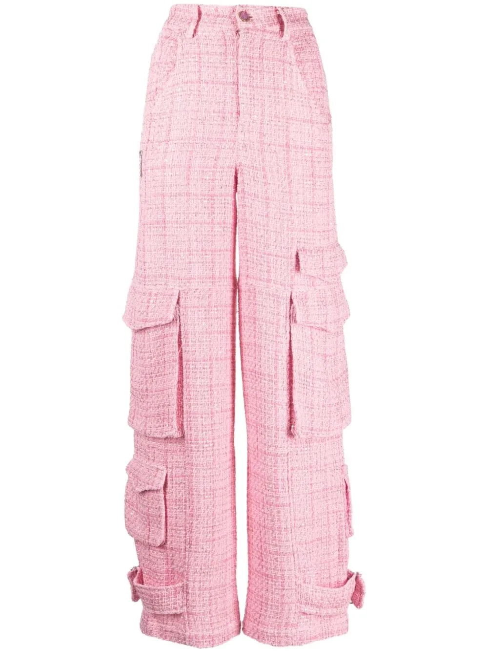 Pantaloni a gamba ampia in rosa - donna