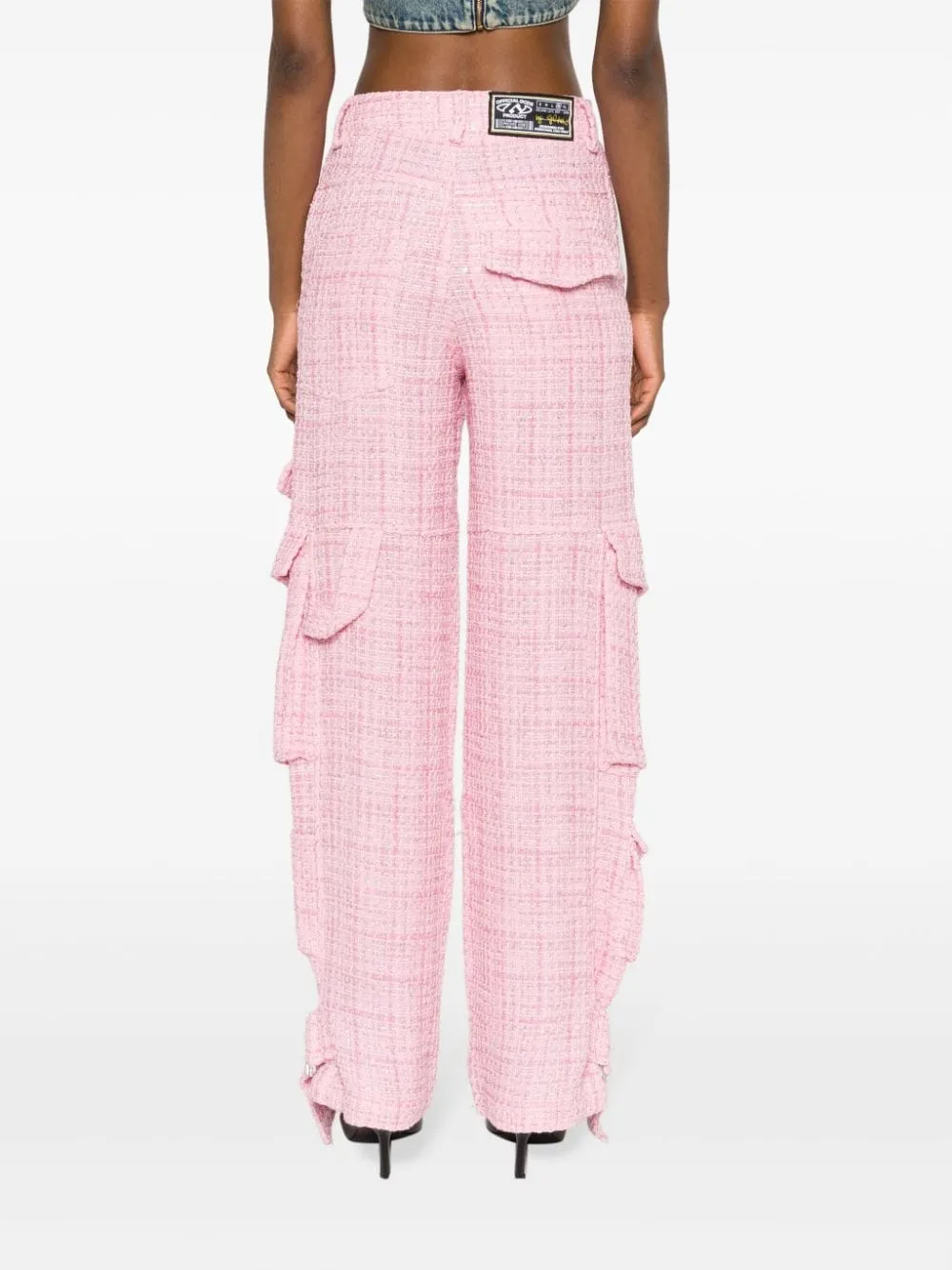 Pantaloni a gamba ampia in rosa - donna