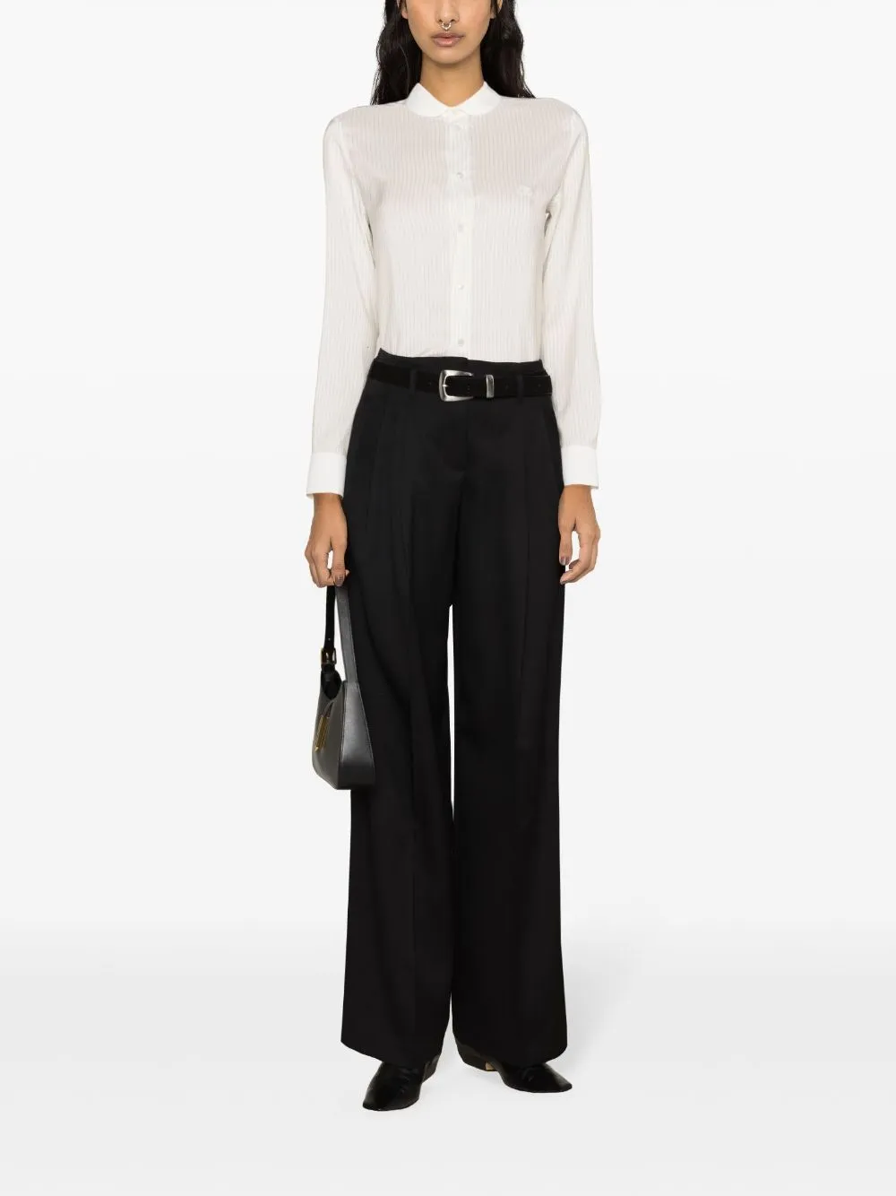 Pantaloni a palazzo Flavia in nero - donna