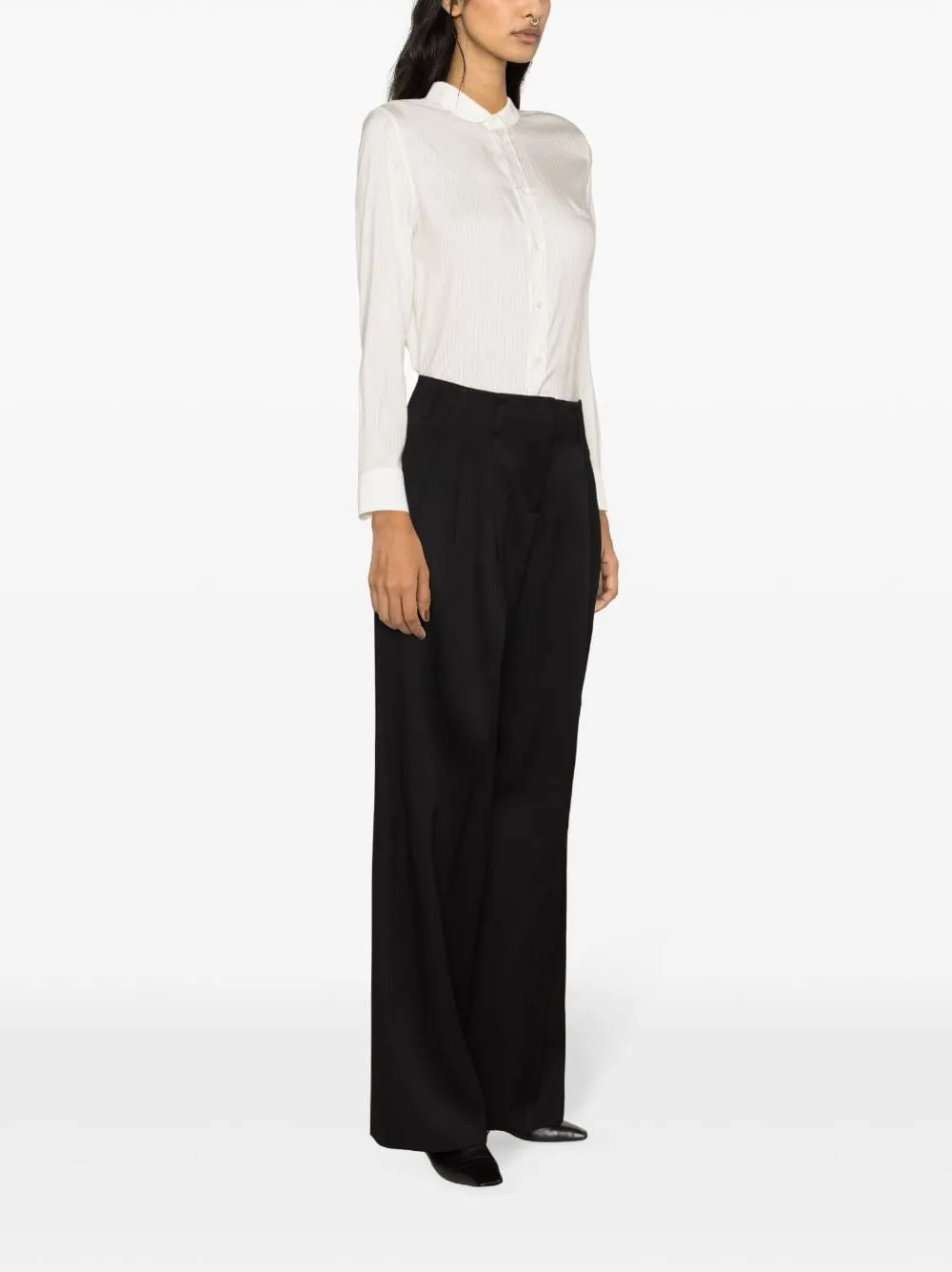 Pantaloni a palazzo Flavia in nero - donna
