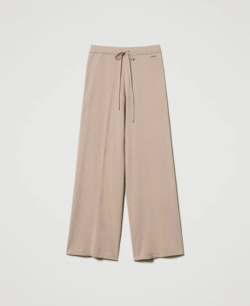 Pantaloni a palazzo in maglia