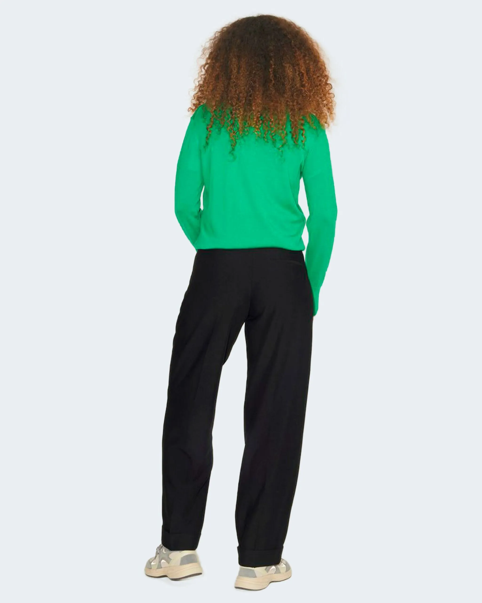 Pantaloni a palazzo JJXX jxmary regular pleated mw pant noos Nero