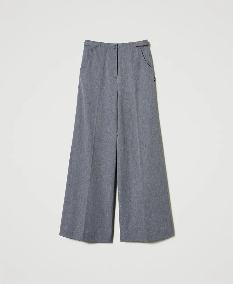 Pantaloni a palazzo MYFO con ricamo