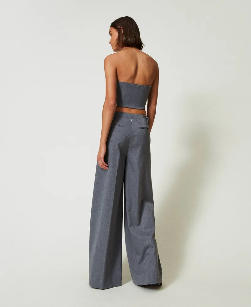 Pantaloni a palazzo MYFO con ricamo