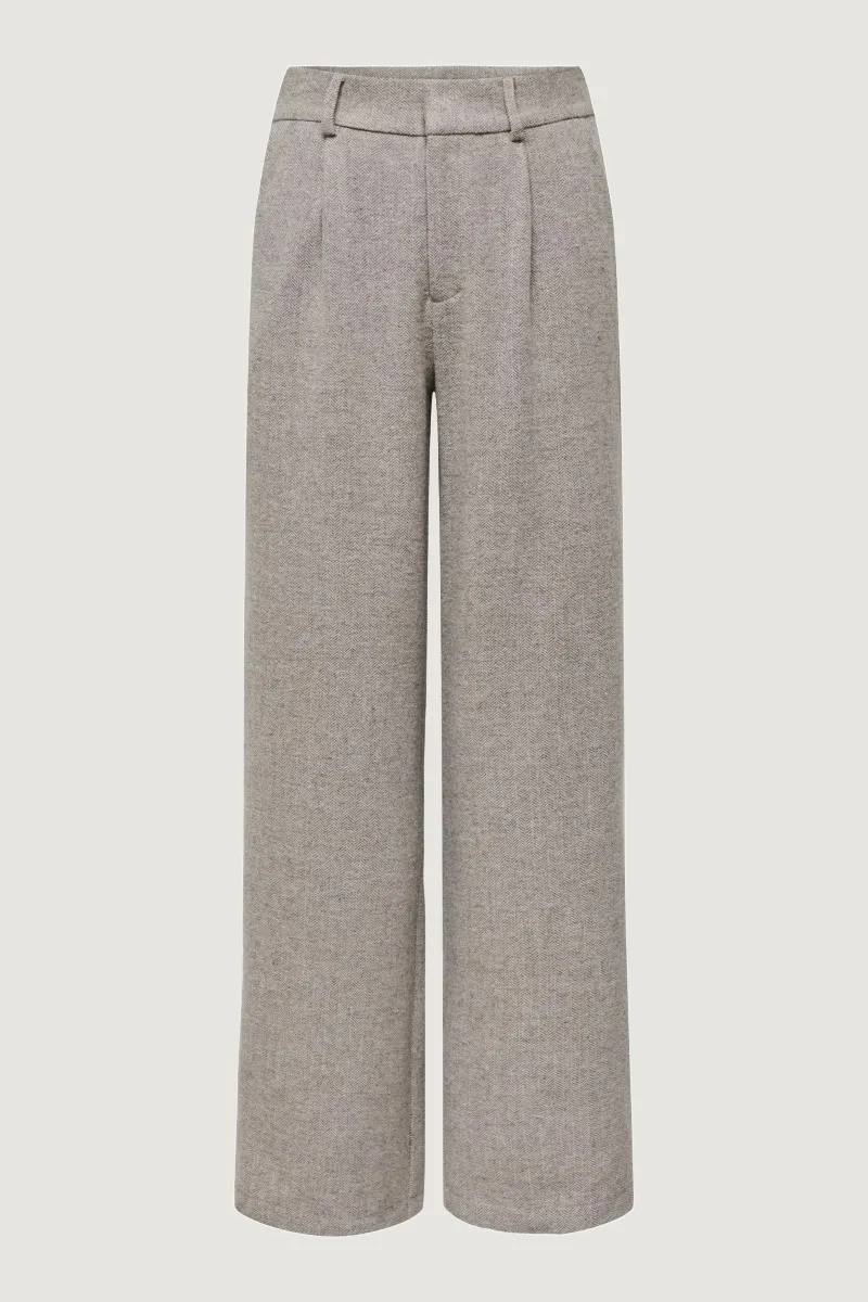 Pantaloni a palazzo Only onlcora hw hb wide pant tlr rpt Grigio Chiaro