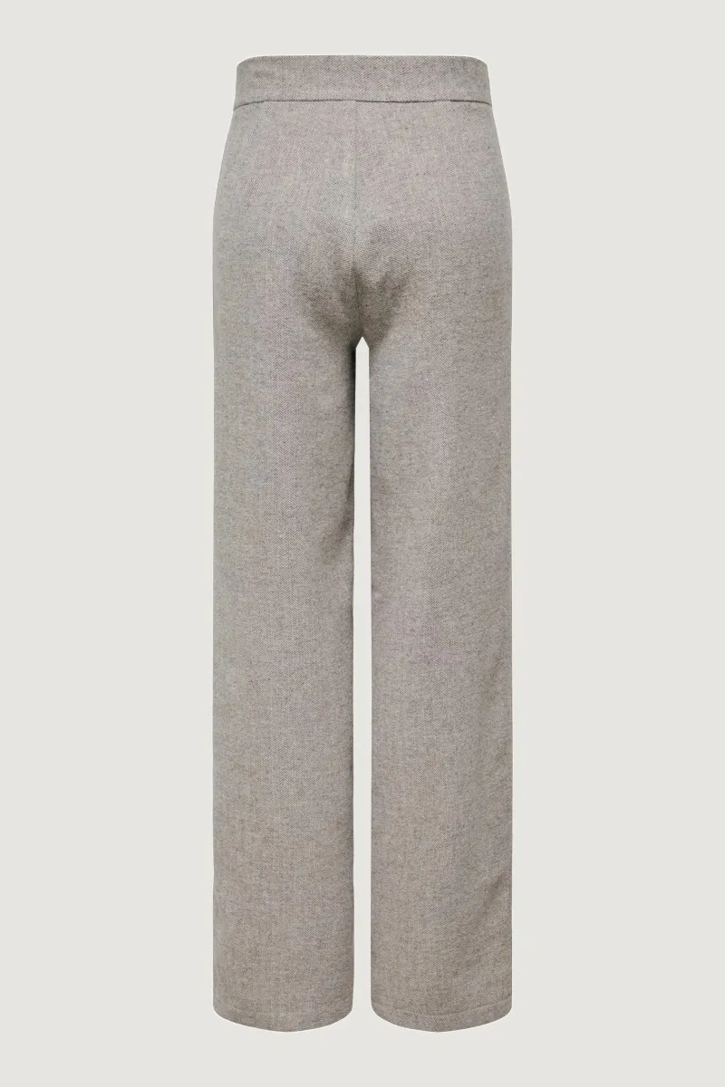 Pantaloni a palazzo Only onlcora hw hb wide pant tlr rpt Grigio Chiaro