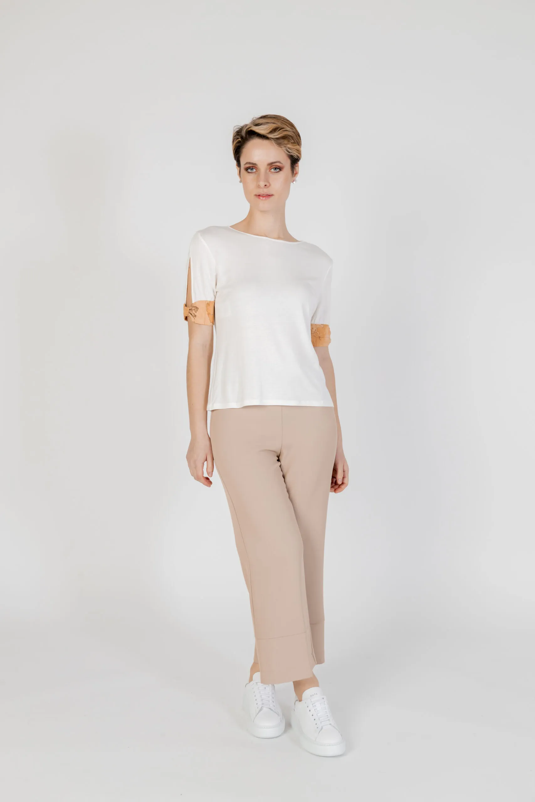 Pantaloni a palazzo Sandro Ferrone  Beige
