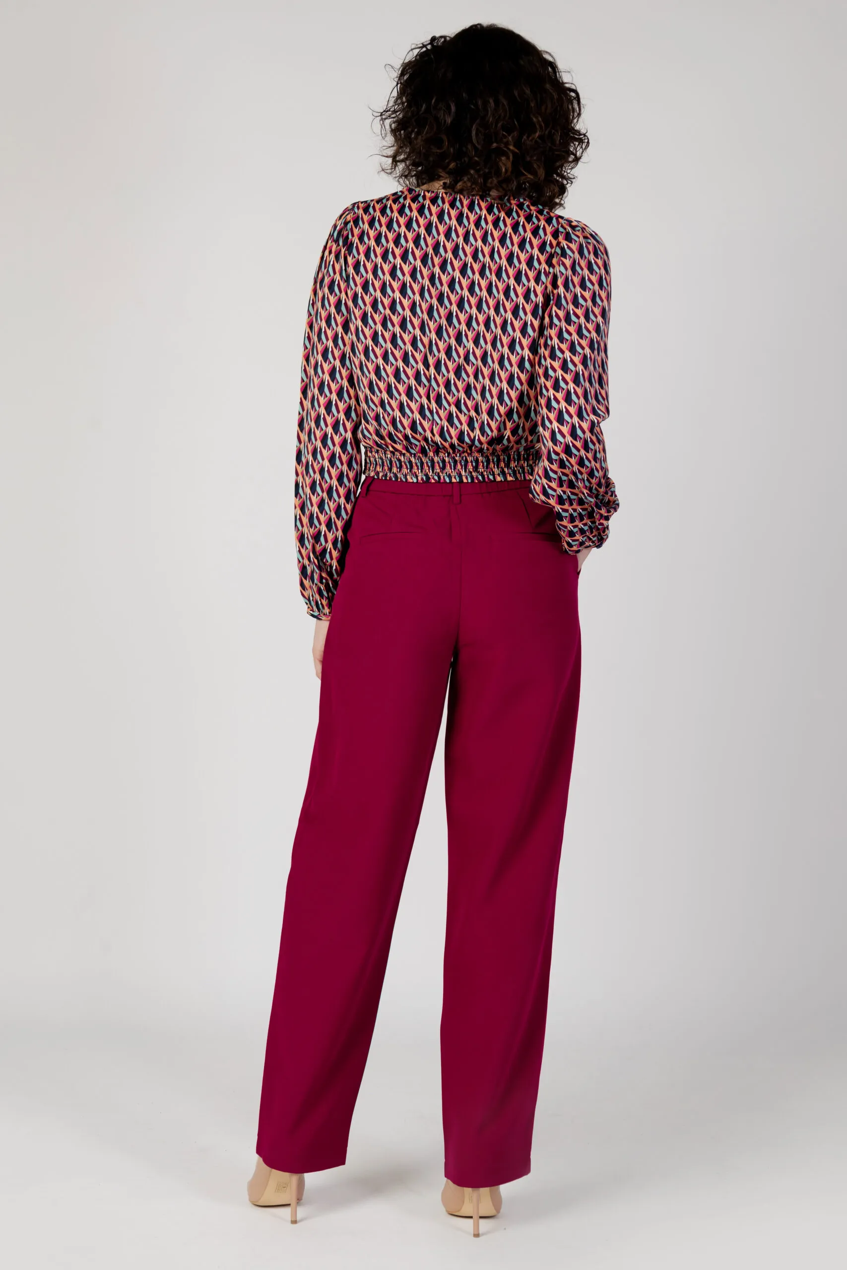 Pantaloni a palazzo Vila Clothes vikamma hw pant noos Bordeaux