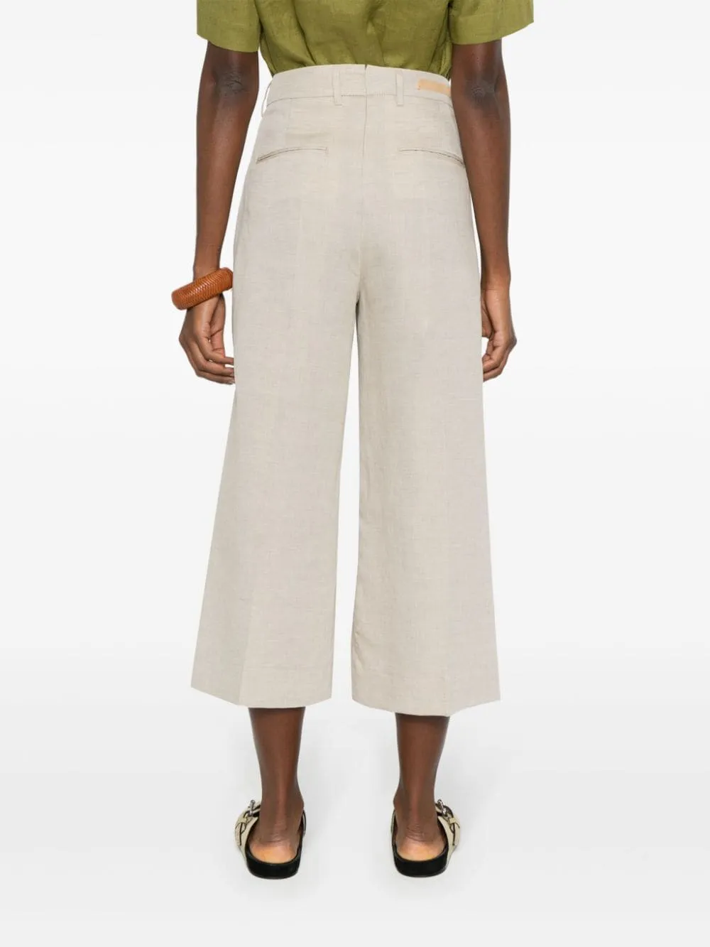 Pantaloni Audrey crop in beige - donna