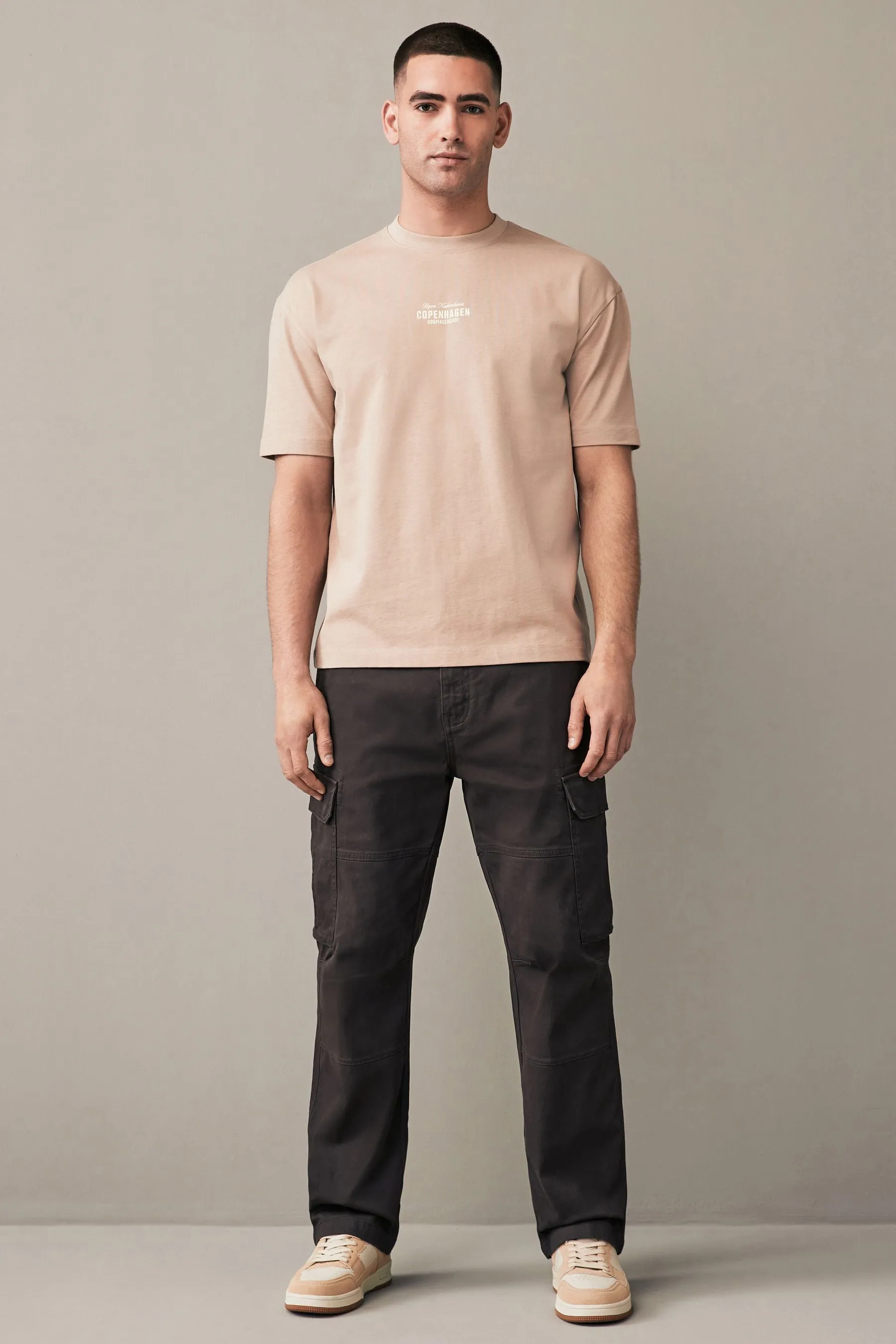 Pantaloni cargo stretch in cotone