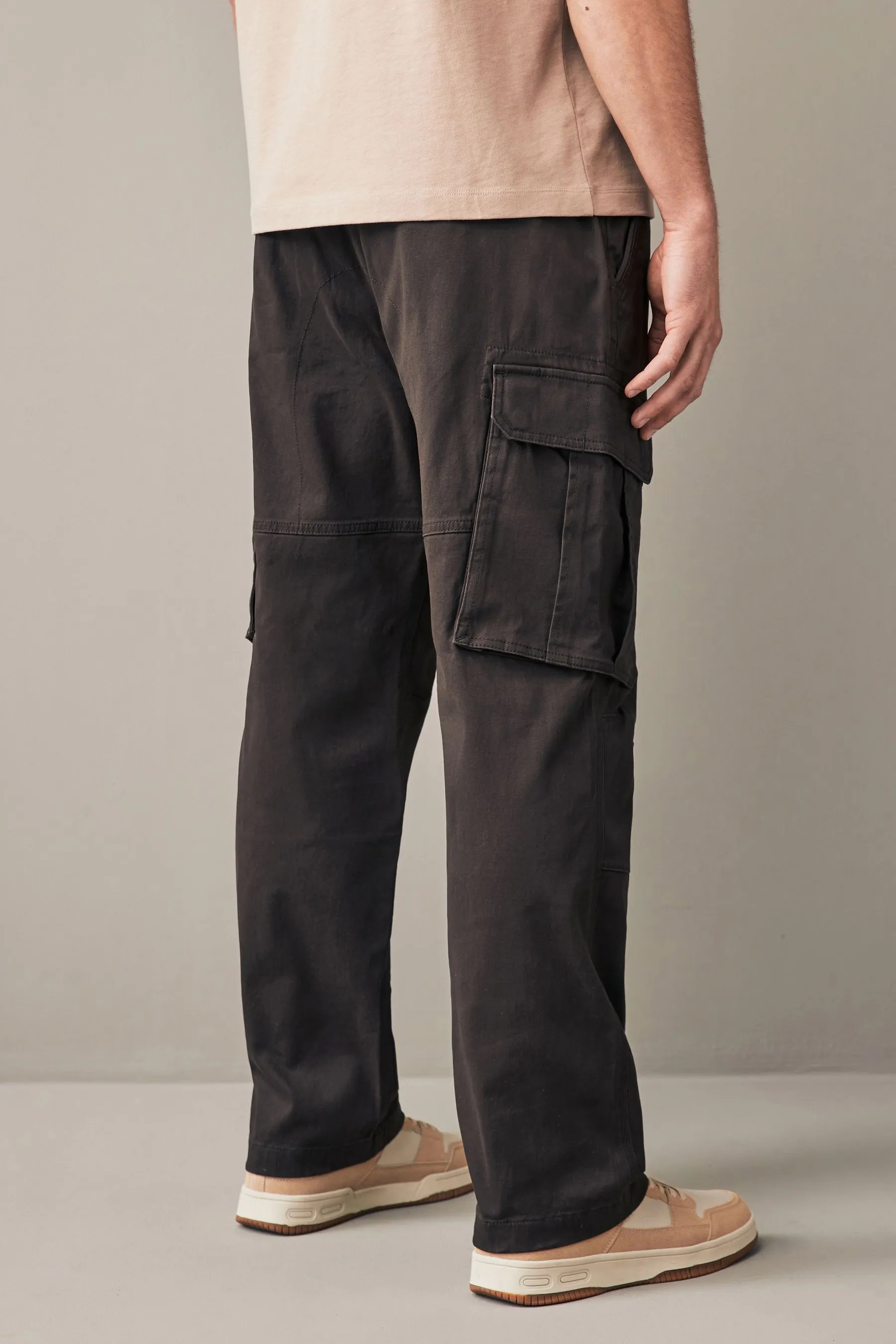 Pantaloni cargo stretch in cotone