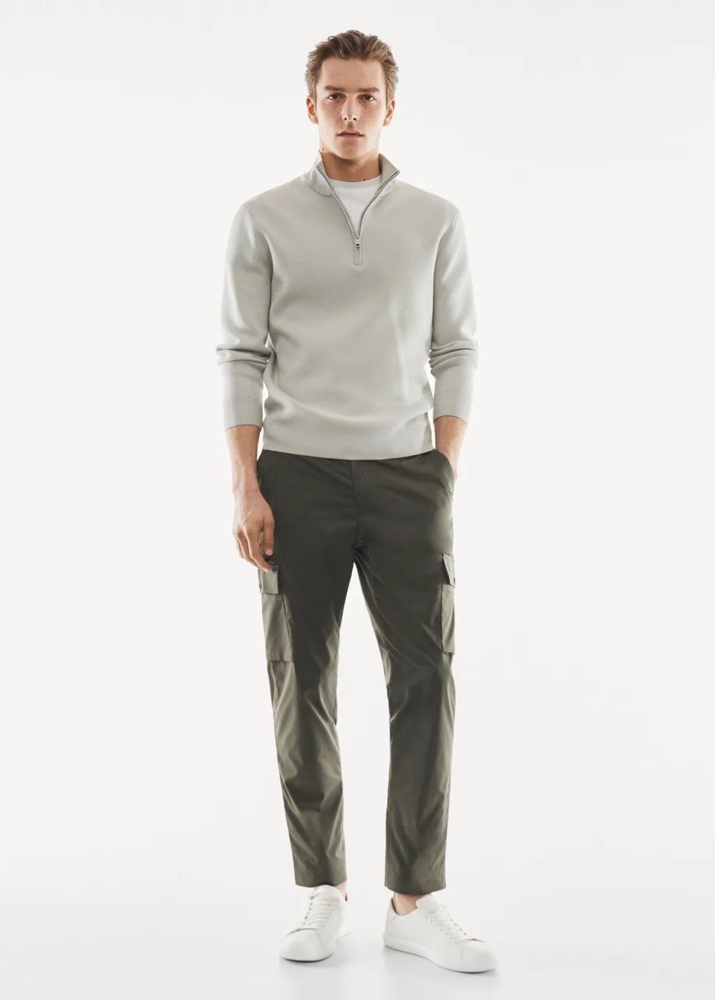 Pantaloni cargo tessuto tecnico antipiega