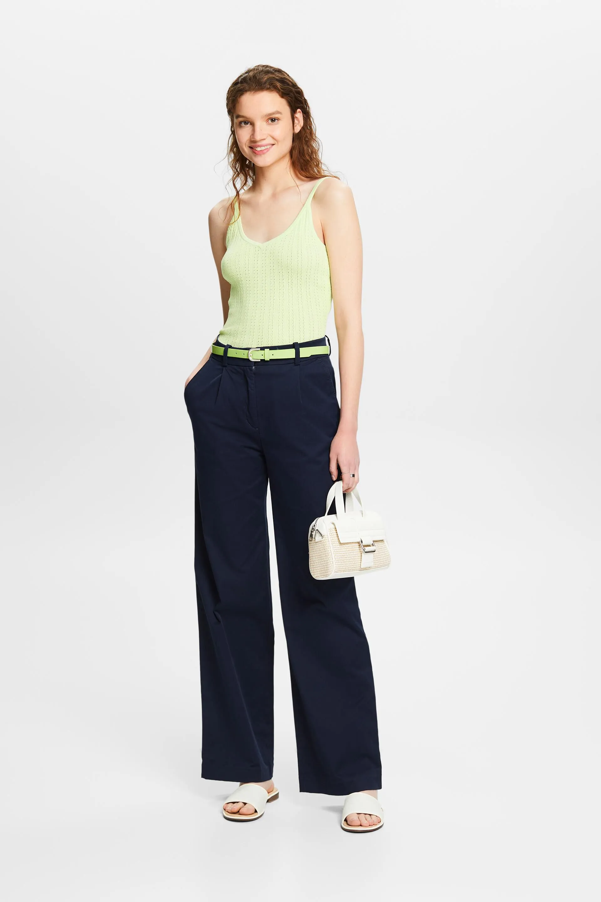 Pantaloni chino a gamba larga