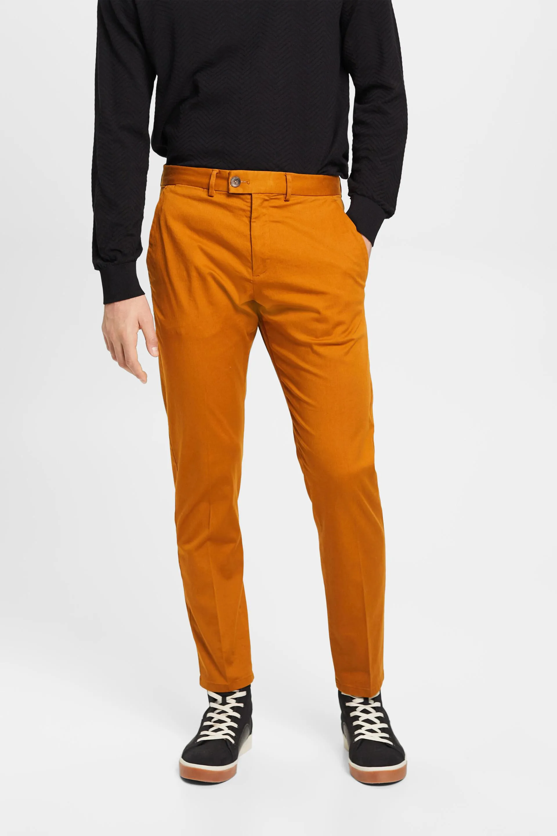 Pantaloni chino elasticizzati in cotone
