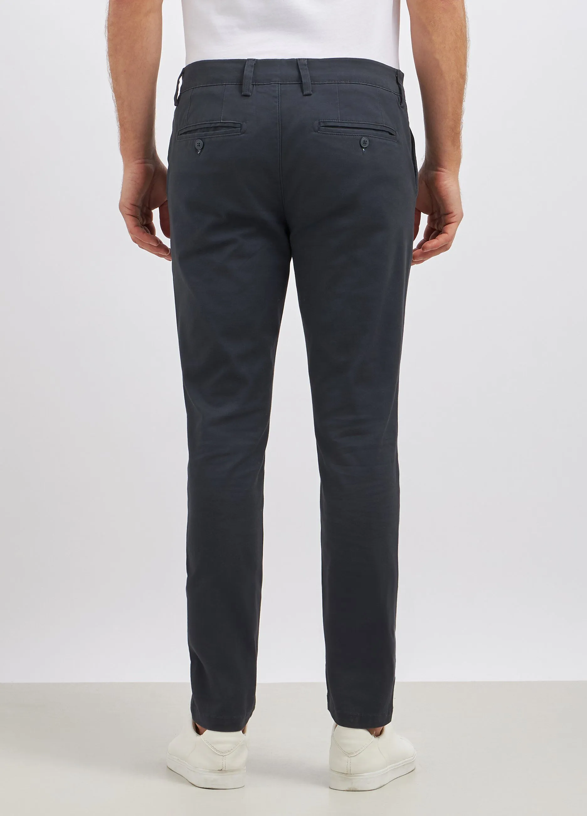 Pantaloni chino in cotone stretch uomo