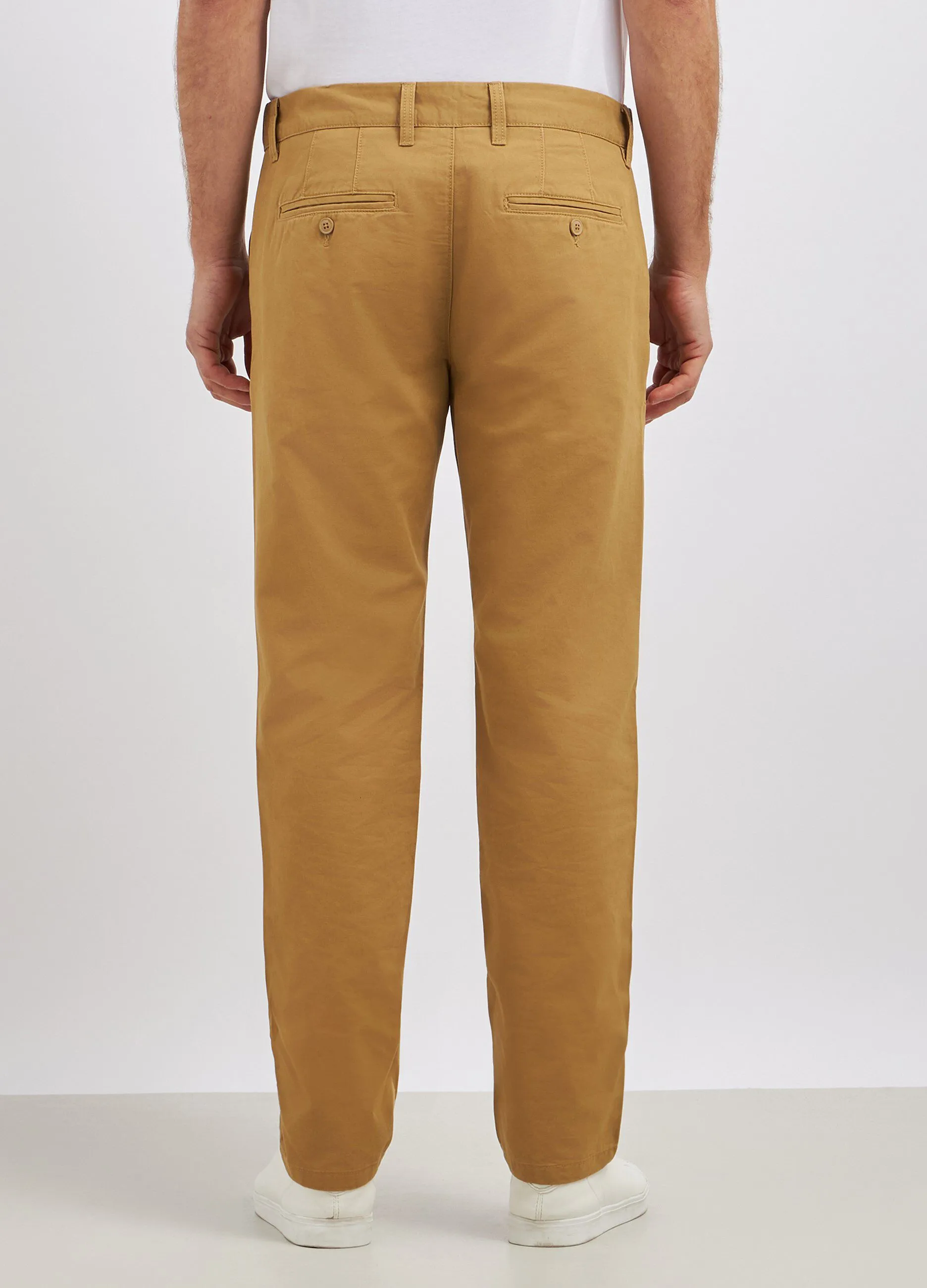 Pantaloni chino in puro cotone uomo