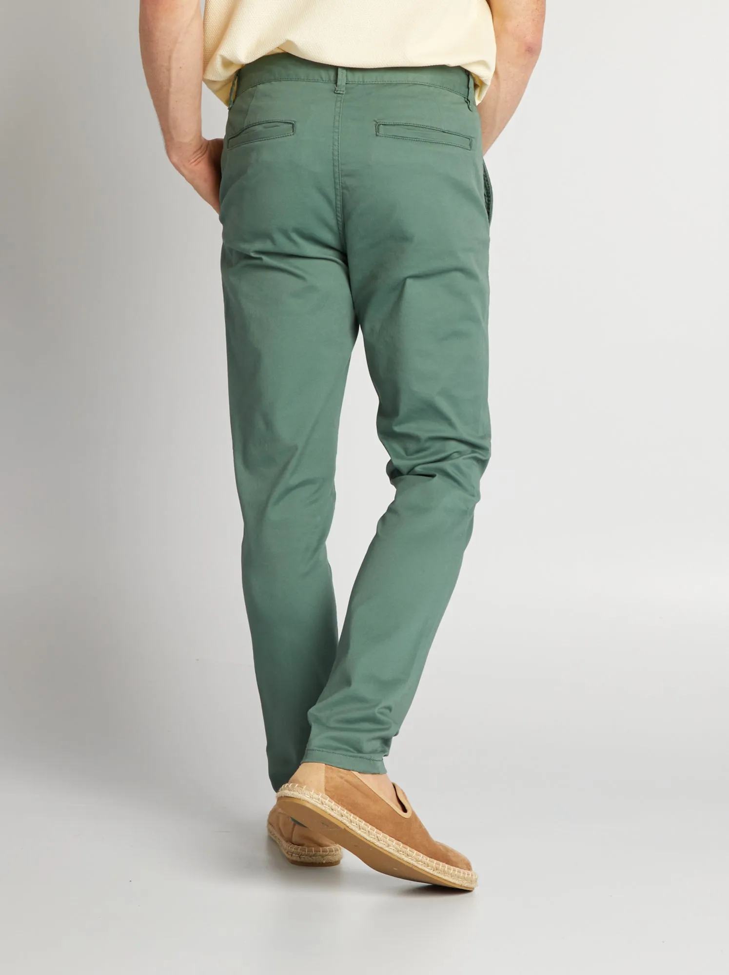 Pantaloni chino skinny stretch - L32 - VERDE