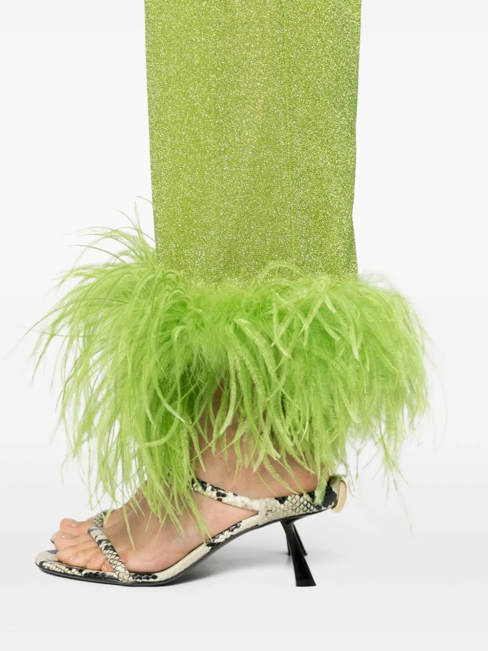 Pantaloni con decorazione Lumiere in verde - donna
