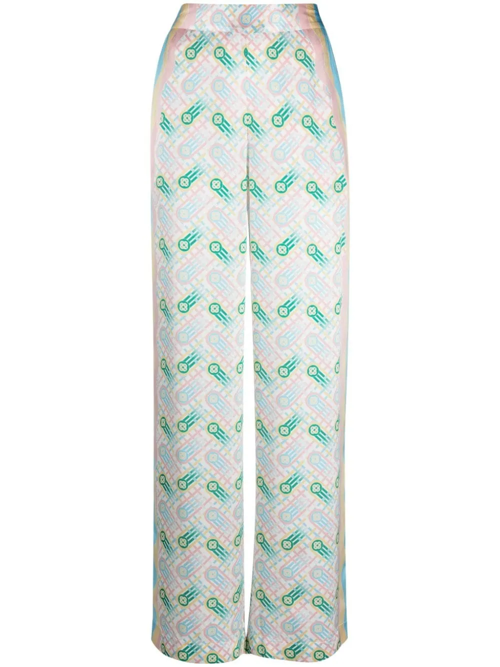 Pantaloni con stampa grafica in multicolore - donna