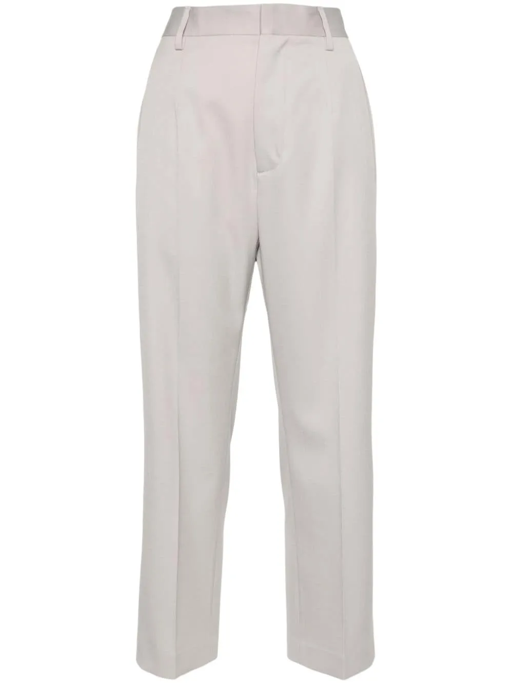 Pantaloni crop con cucitura in grigio - donna
