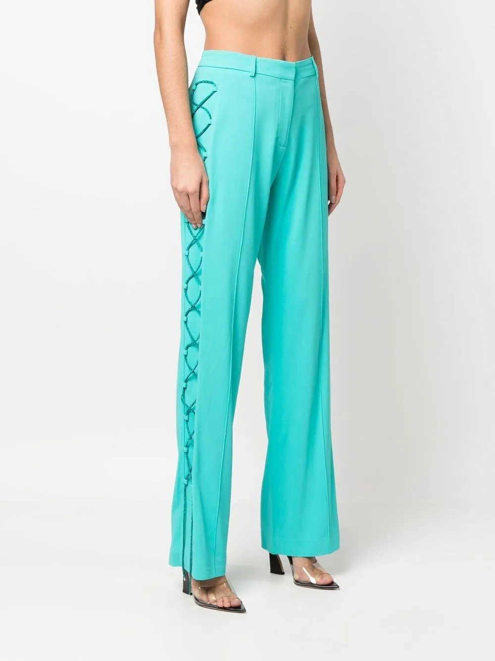 Pantaloni dritti in blu - donna