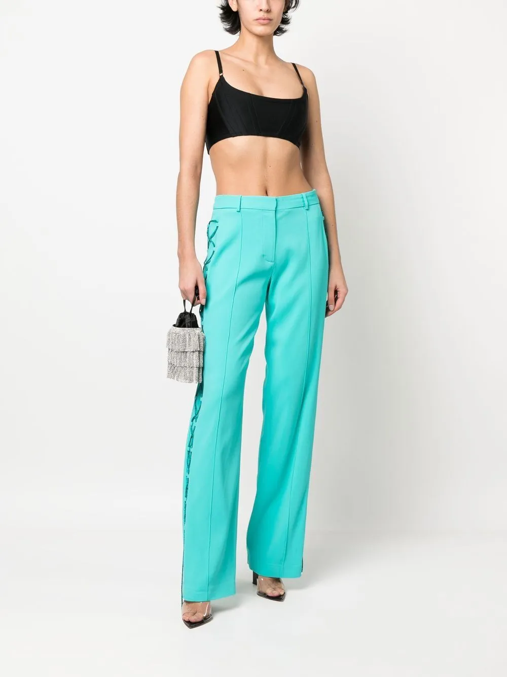 Pantaloni dritti in blu - donna