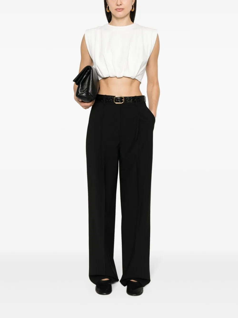 Pantaloni dritti in nero - donna