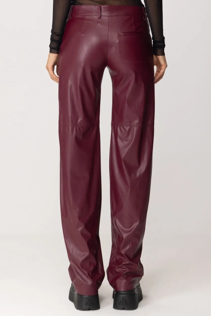 Pantaloni gamba dritta in ecopelle Biba WINO