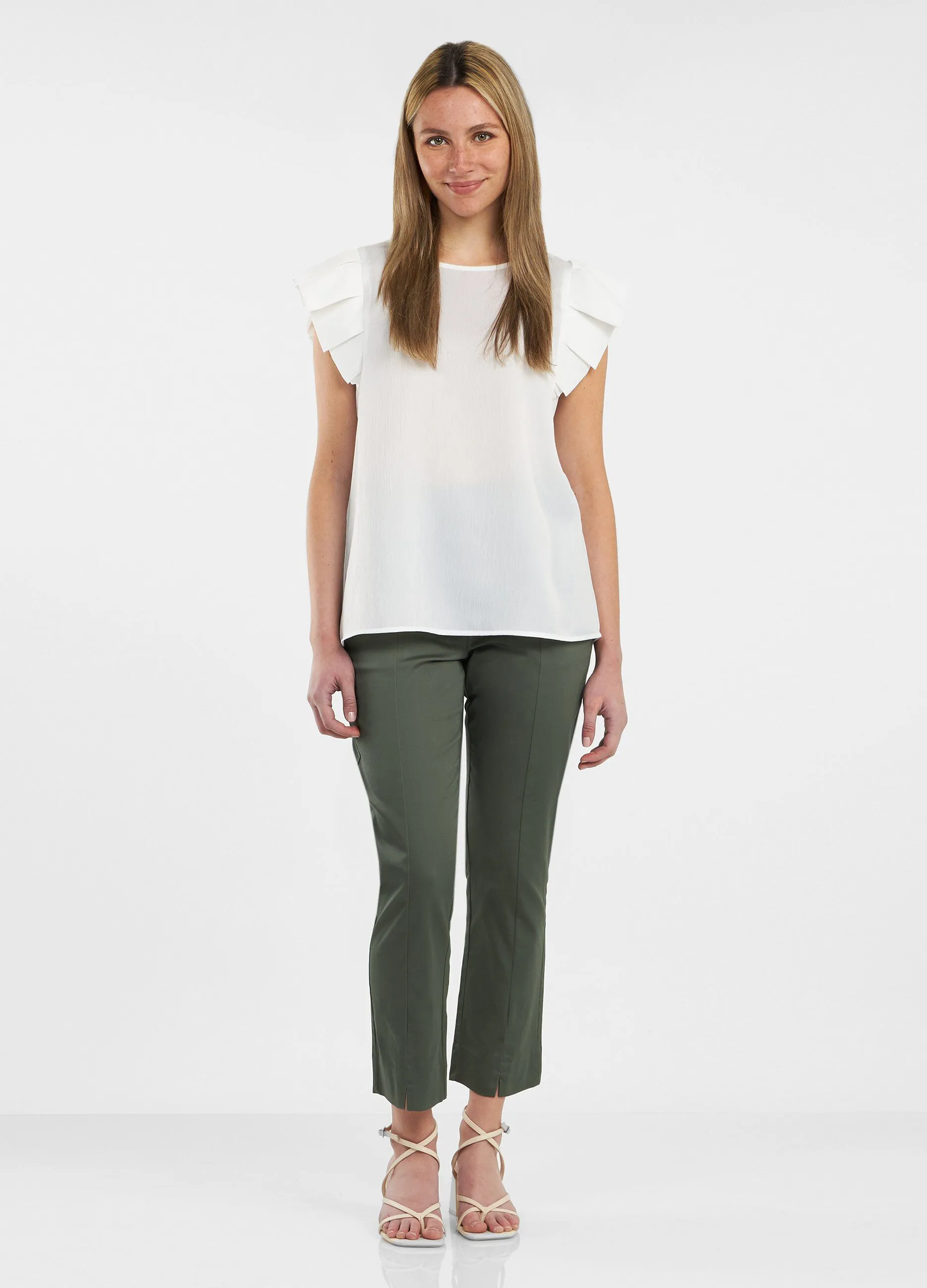 Pantaloni in cotone elasticizzato donna
