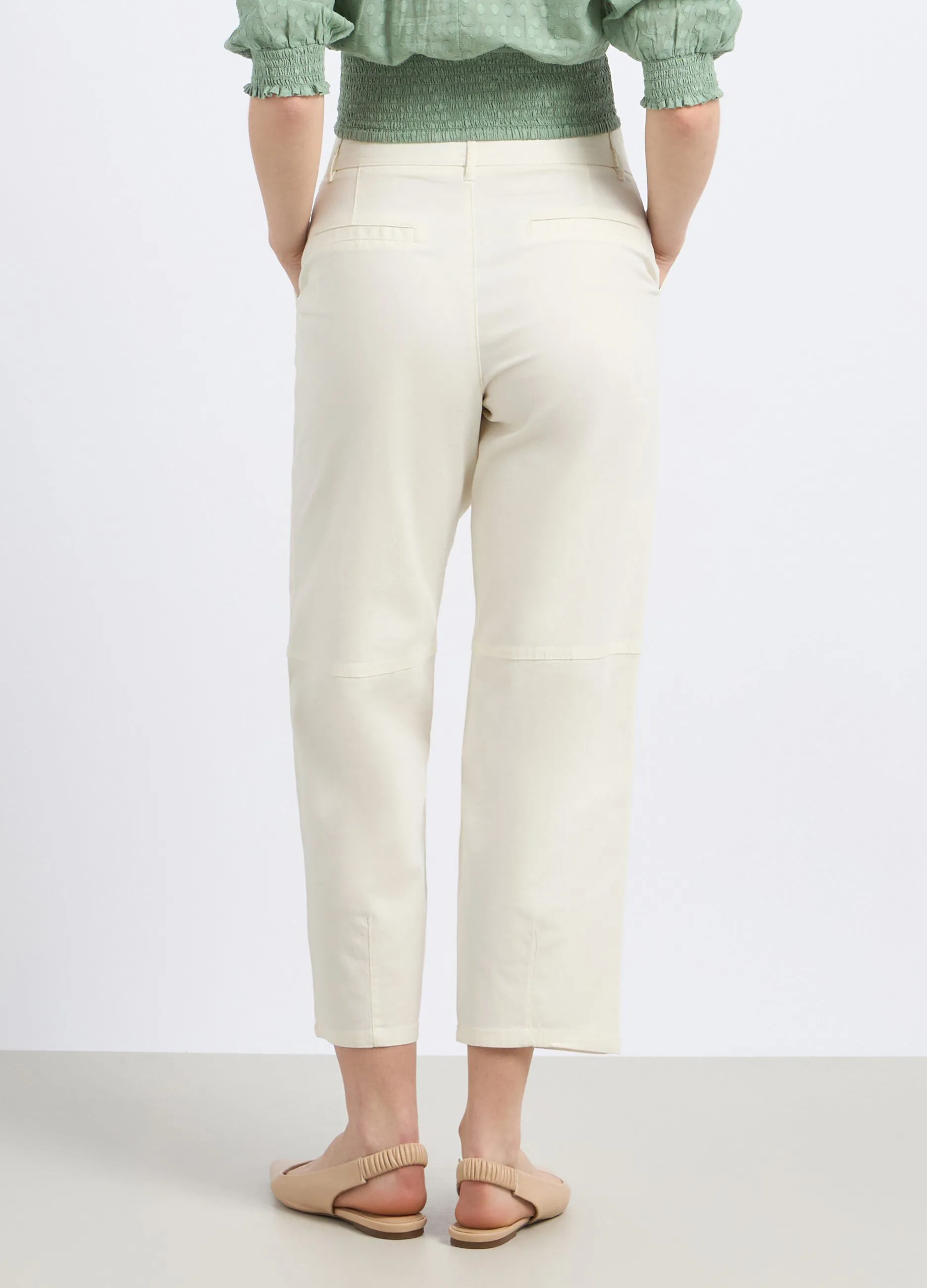 Pantaloni in cotone stretch donna