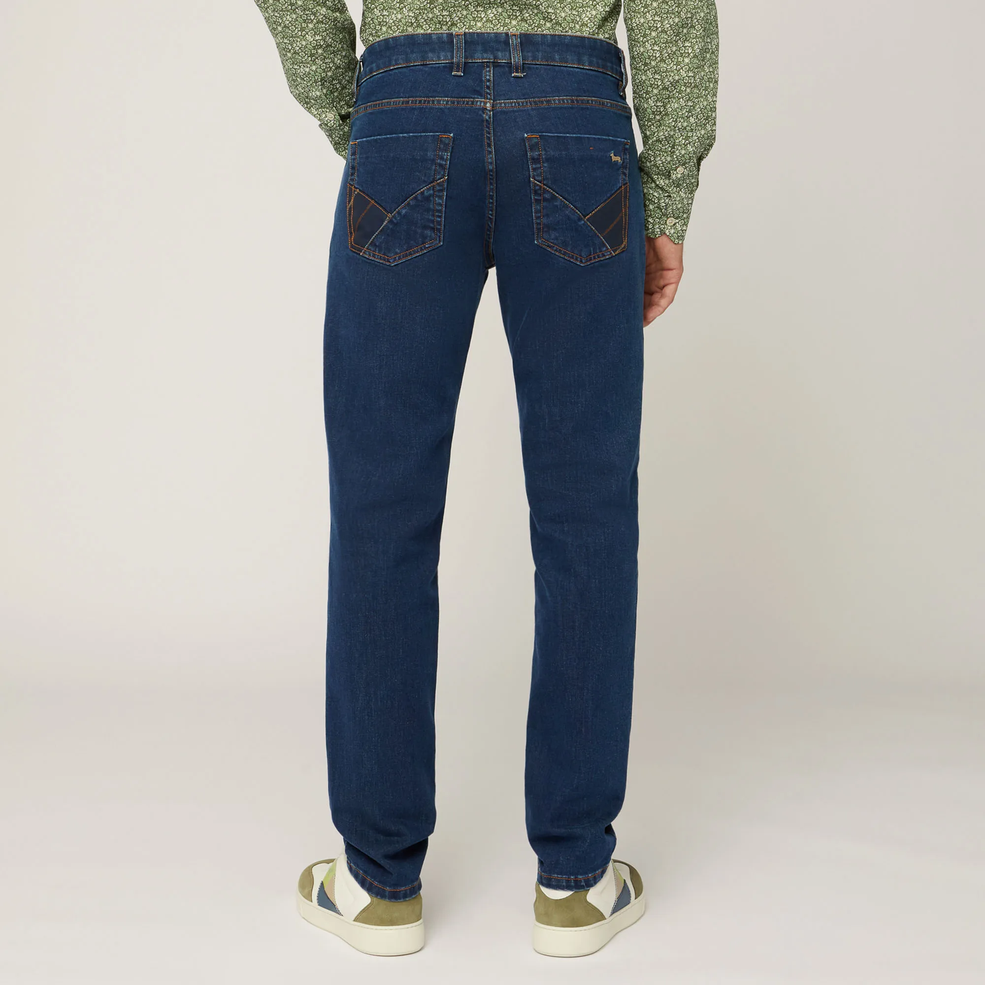 Pantaloni In Denim Con Inserti