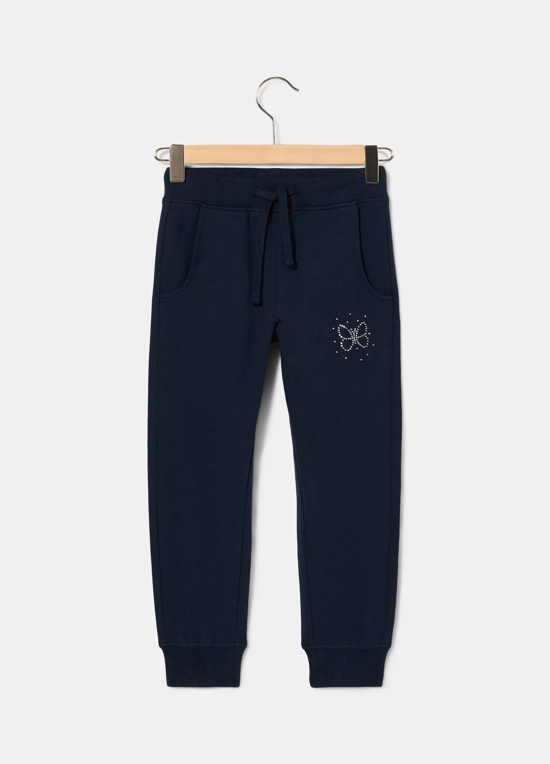 Pantaloni in felpa elasticizzata bambina